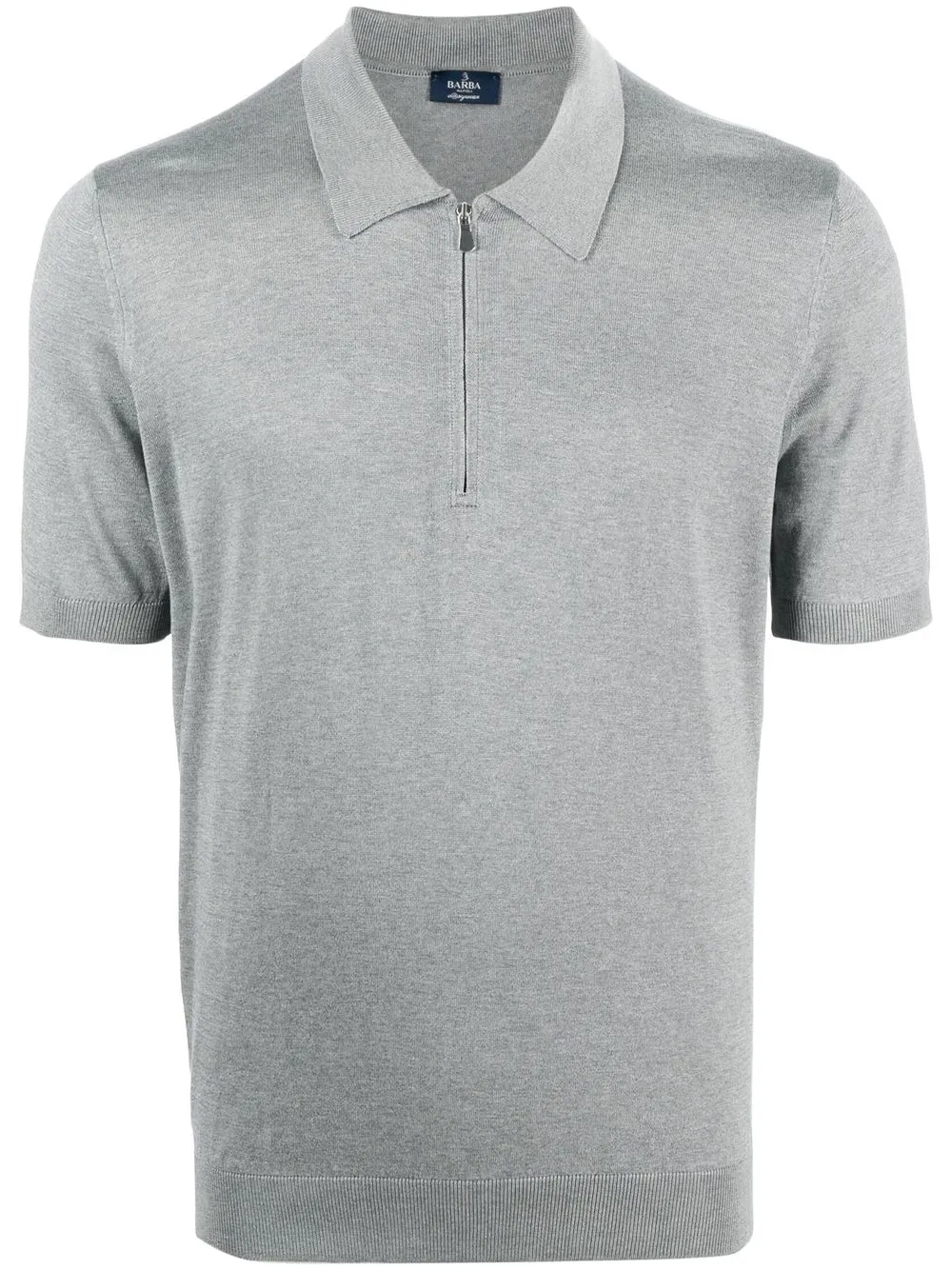 

Barba short-sleeved button-front polo shirt - Grey