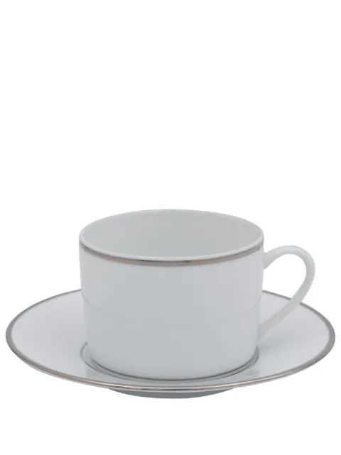 Christofle Albi Platine porcelain tea cup