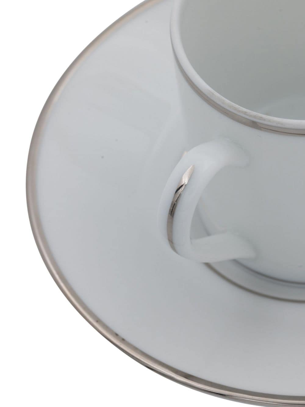 Shop Christofle Gilded Demitasse Cup And Saucer In White