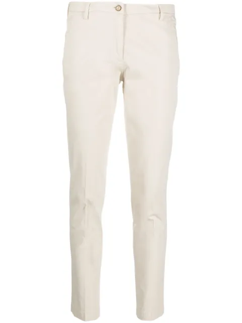 slim-fit cotton trousers