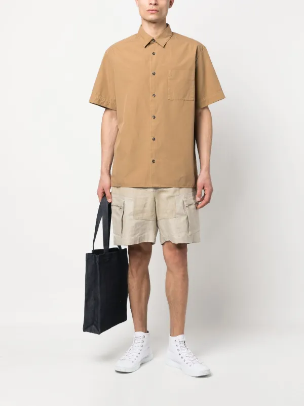 A.P.C. Ross short-sleeve Cotton Shirt | Brown | FARFETCH