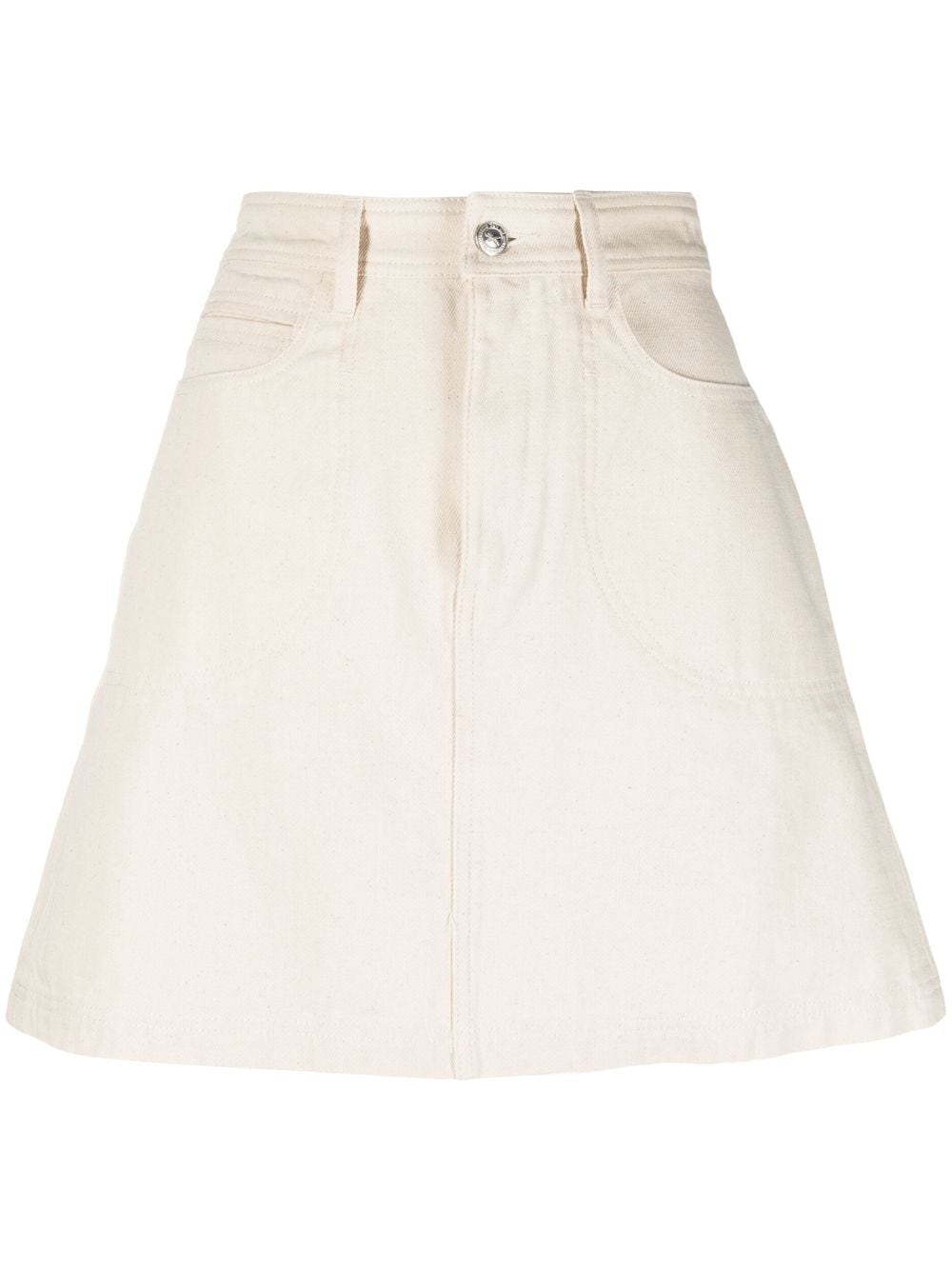 Apc Flavia Denim Miniskirt In White