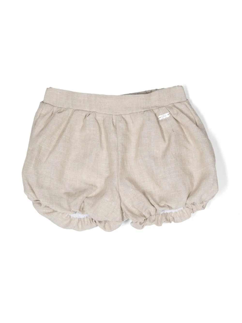 

Le Bebé Enfant logo-plaque shorts - Neutrals