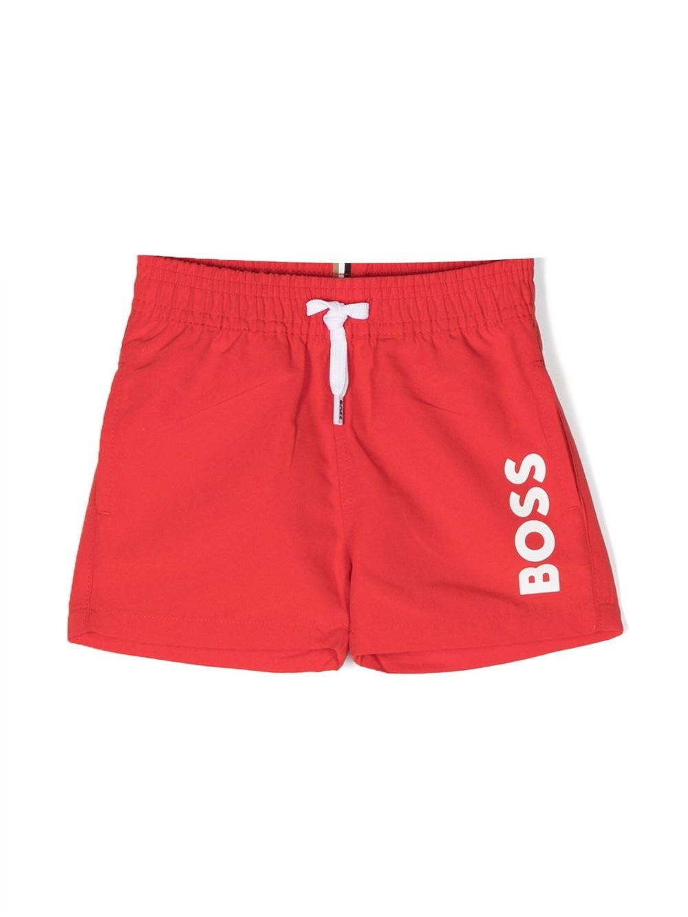 

BOSS Kidswear logo-print swim shorts - Red