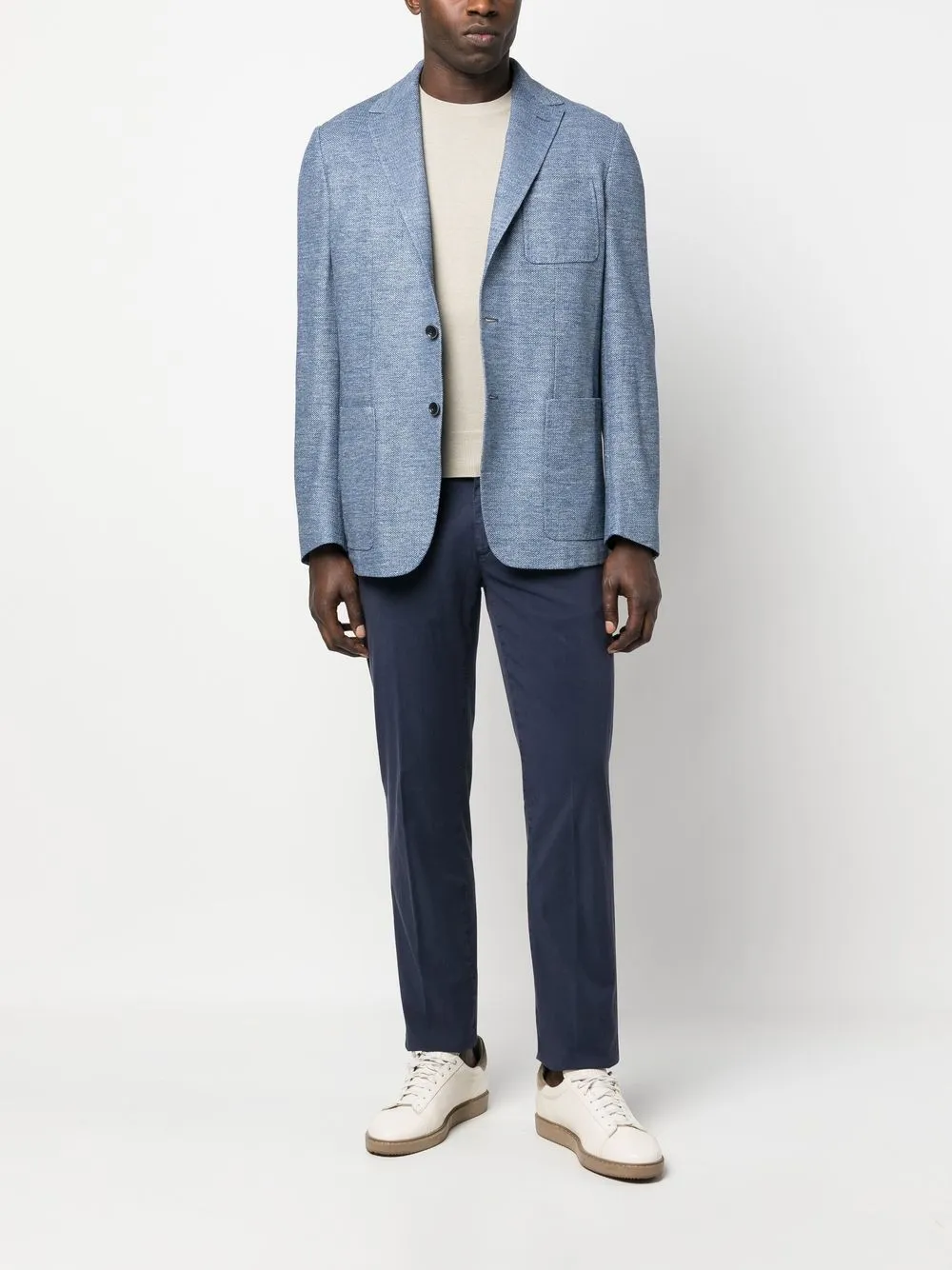 Canali Straight broek - Blauw