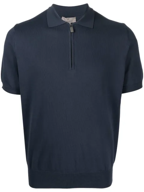 Canali Poloshirt mit Reißverschluss