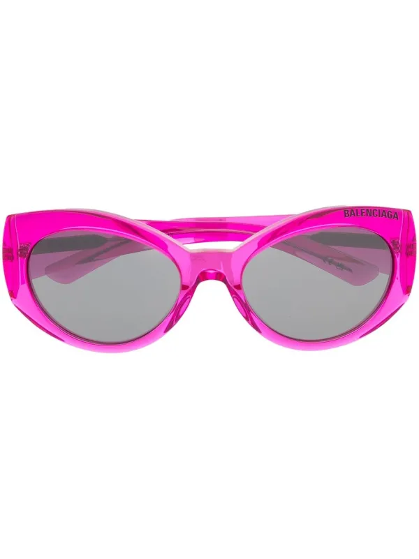 Balenciaga Eyewear debossed-logo cat-eye Sunglasses Pink