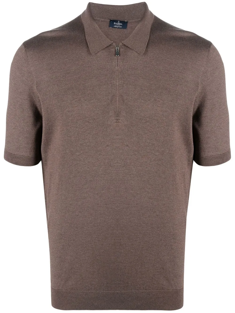 

Barba short-sleeved silk polo shirt - Brown