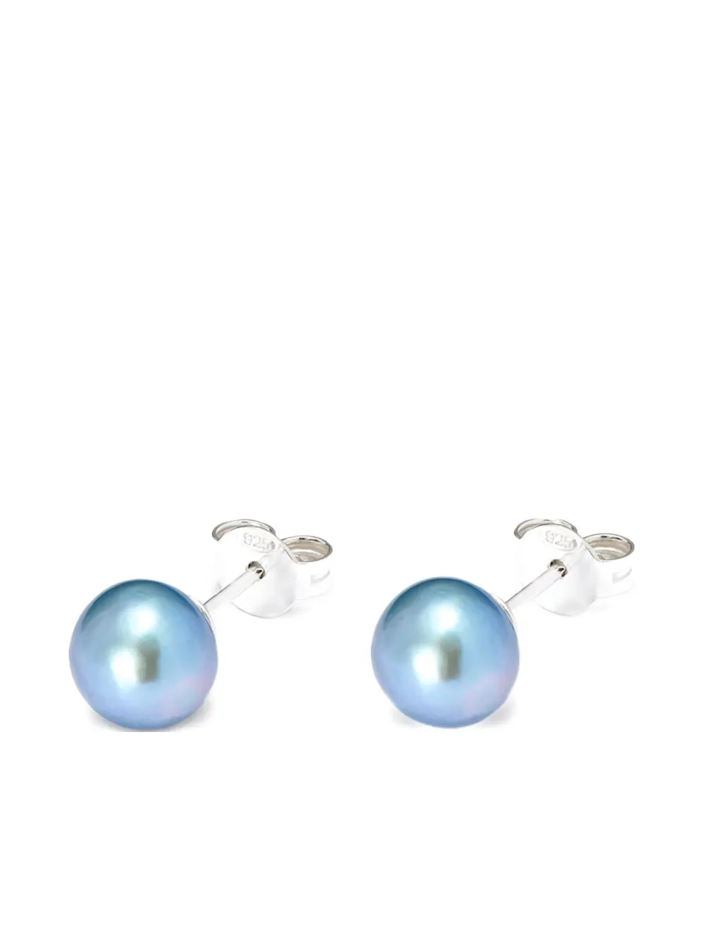 Hatton Labs round pearl earrings | Silver | Image 1