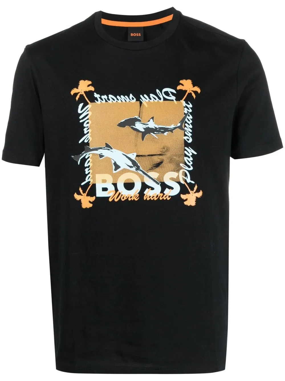 

BOSS graphic-print T-shirt - Black