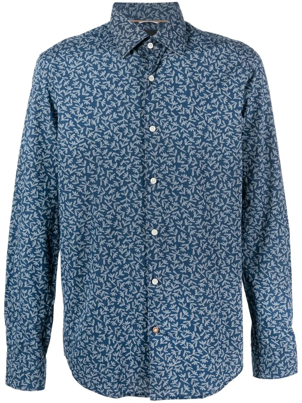 

BOSS patterned button-up shirt - Blue