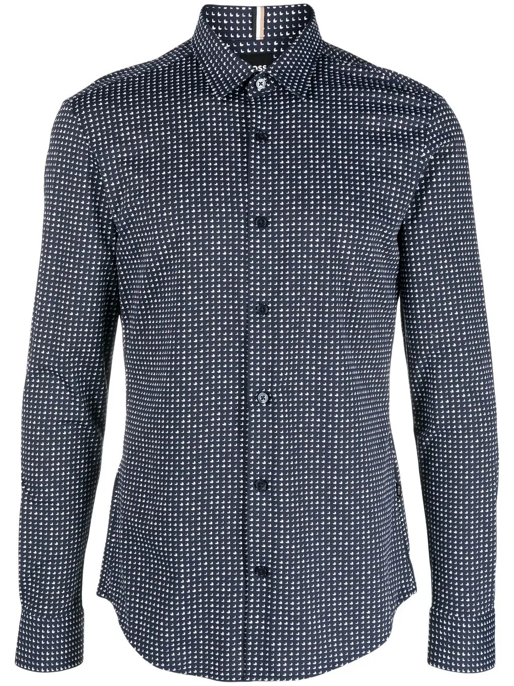 

BOSS patterned button-up shirt - Blue