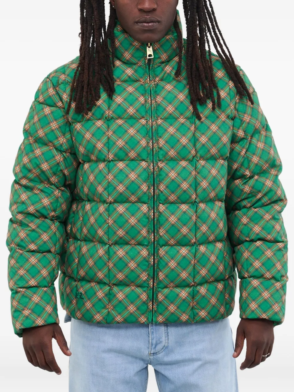 ERL printed quilted puffer jacket | Green | Image 1