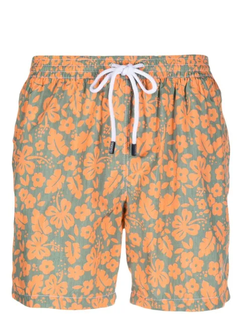 Barba shorts de playa con cordones y estampado floral