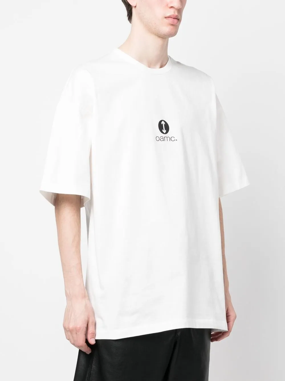 Shop Oamc Logo-print T-shirt In Weiss