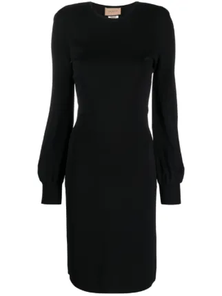 Gucci Vestido Con Mangas Obispo Negro FARFETCH MX