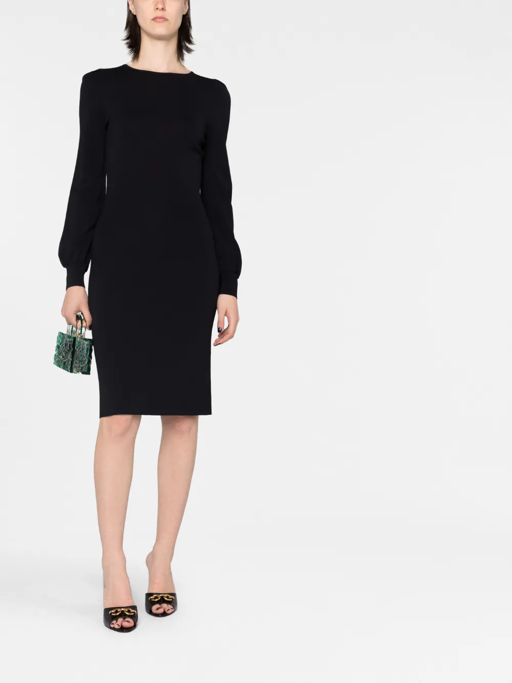Gucci Jurk met bisschop mouwen - Zwart