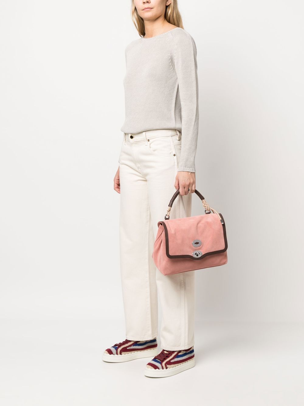 Shop Zanellato Postina Suede Tote Bag In Rosa