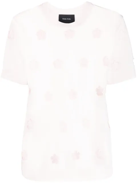 Simone Rocha floral cut-out T-shirt