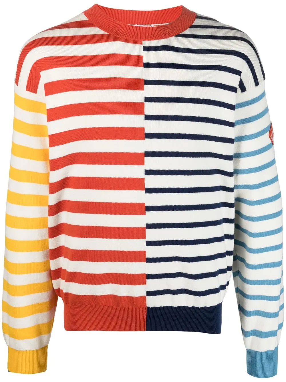 

Kenzo logo-print striped sweatshirt - White