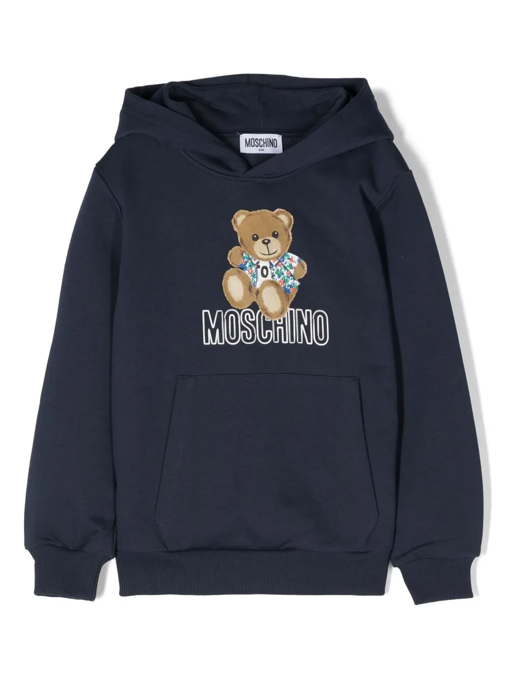 

Moschino Kids teddy bear logo hoodie - Blue