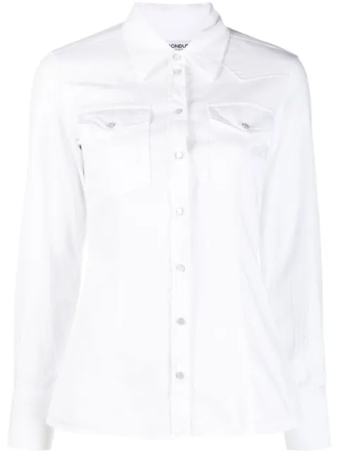 DONDUP long-sleeved stretch-cotton shirt