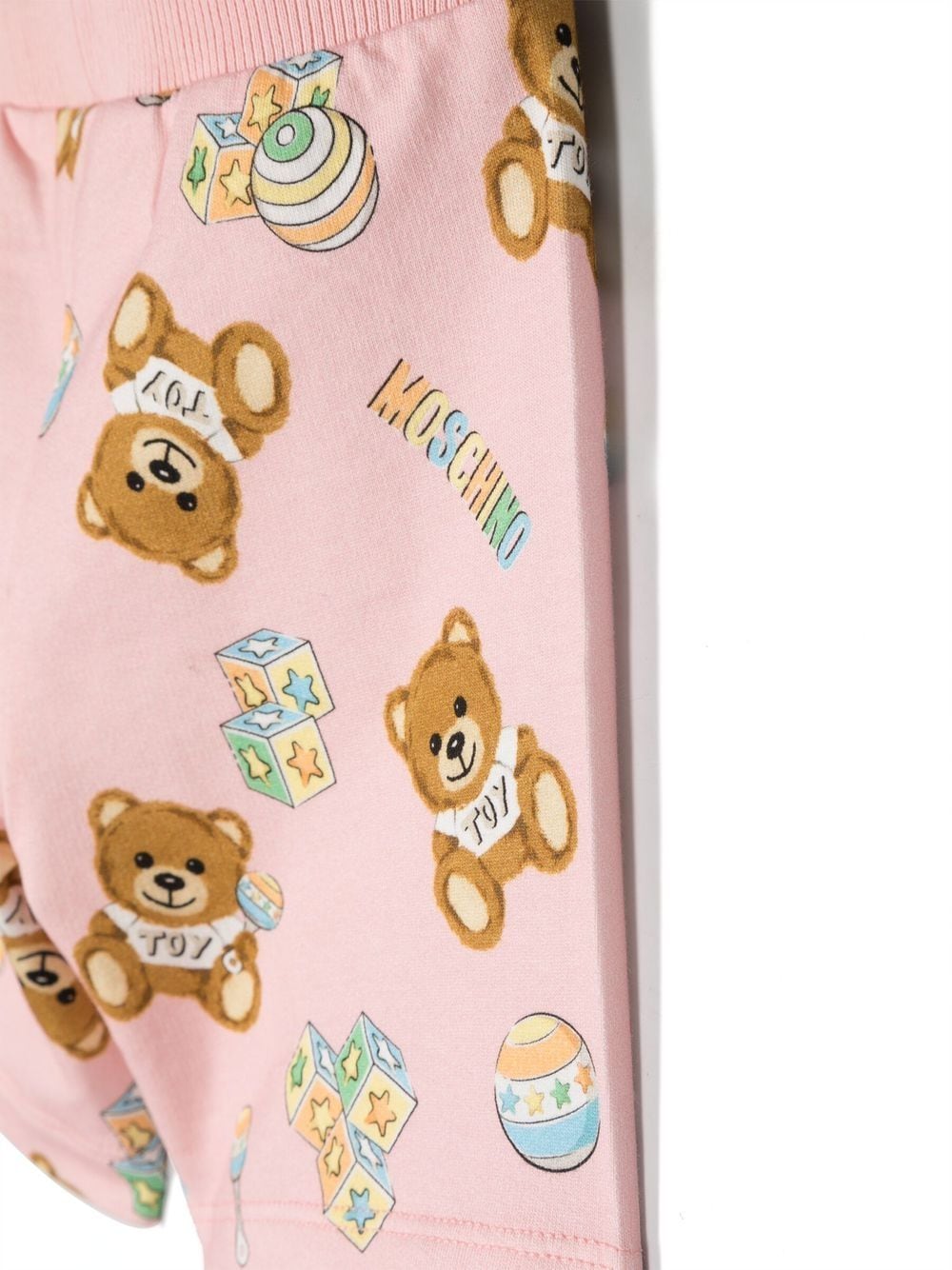 Shop Moschino All-over Teddy Bear Print Shorts In Pink