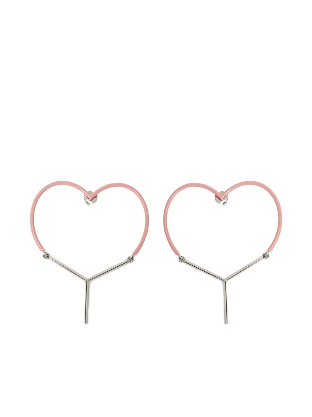 Y/Project aretes en forma de corazón | plateado | Image 1