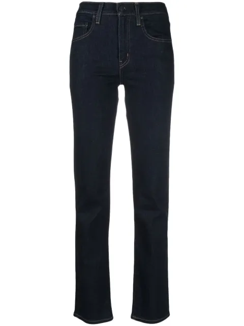 Levi's mid-rise straight-leg jeans