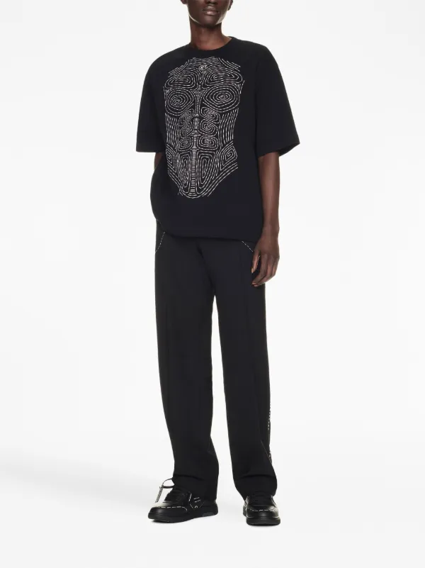 【関税込み】Off-White ブラック Stitch Diag スウェットシャツ Off-White Body Stitch Jersey Sweatshirt | Black | FARFETCH
