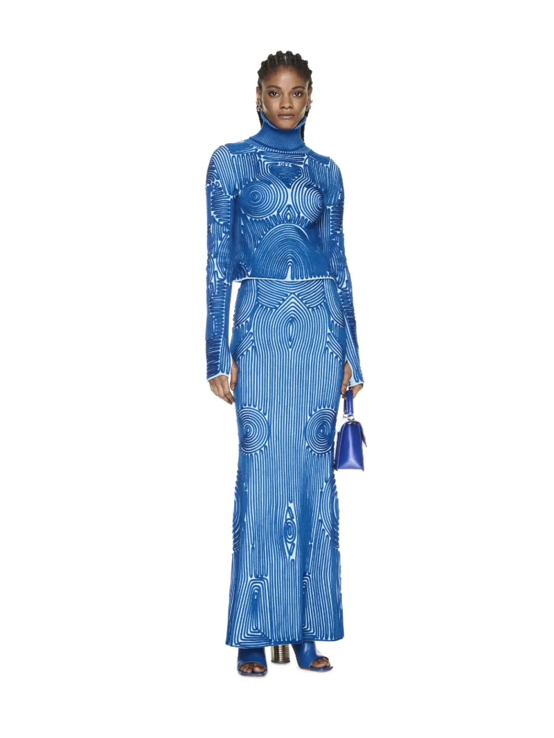 Vortix Cor Embr Long Skirt