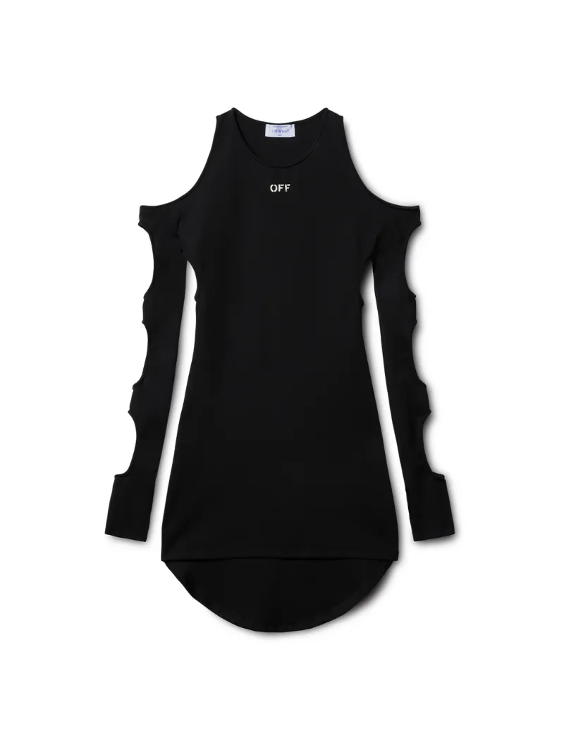 Langärmeliges Minikleid von Löchern