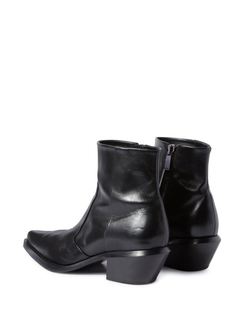 Shop Off-white Runway Texan Pointed-toe Boots In Black