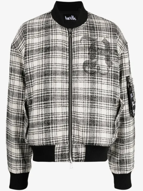 Haculla tweed zipped bomber jacket