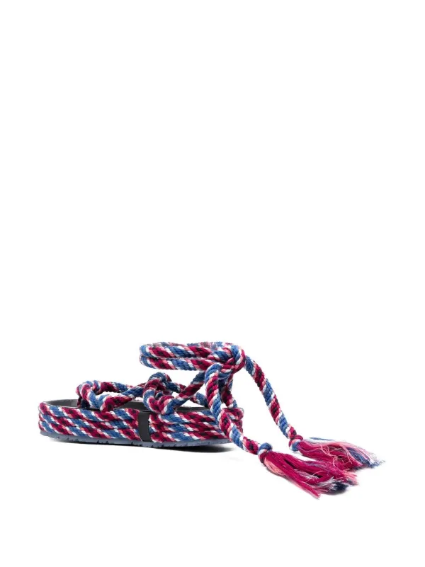 【関税・送料込み】ISABEL MARANT SANDALS BLUE PINK ROPE EROL ISABEL MARANT Erol Rope Sandals | Blue | FARFETCH