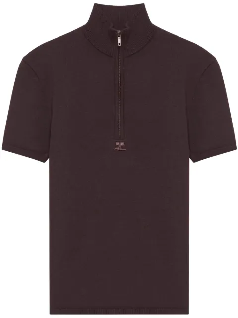 Courrèges t-shirt à logo appliqué