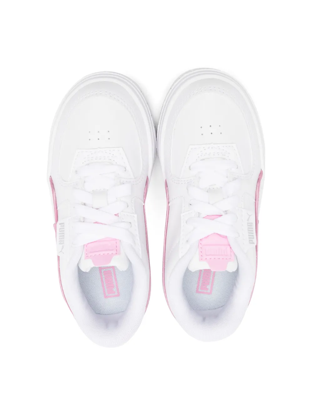 Shop Puma Logo-patch Low-top Sneakers In White