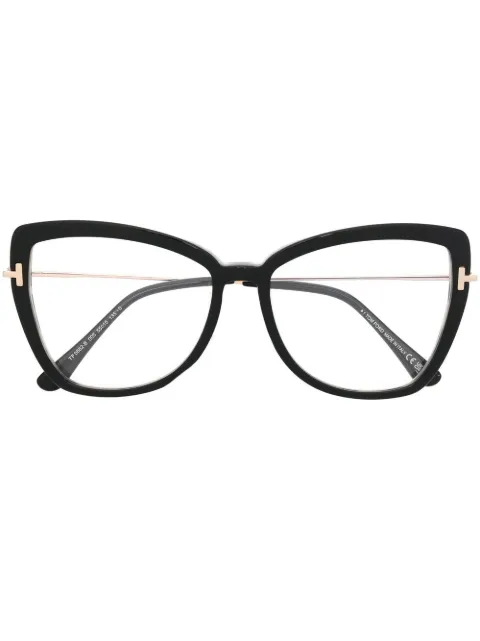 TOM FORD Eyewear tortoiseshell-effect cat-eye glasses