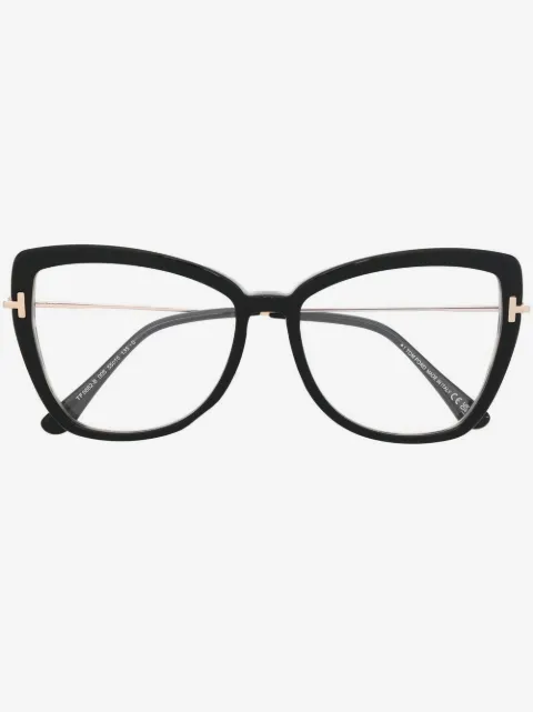 TOM FORD Eyewear lentes con armazón cat eye estilo carey