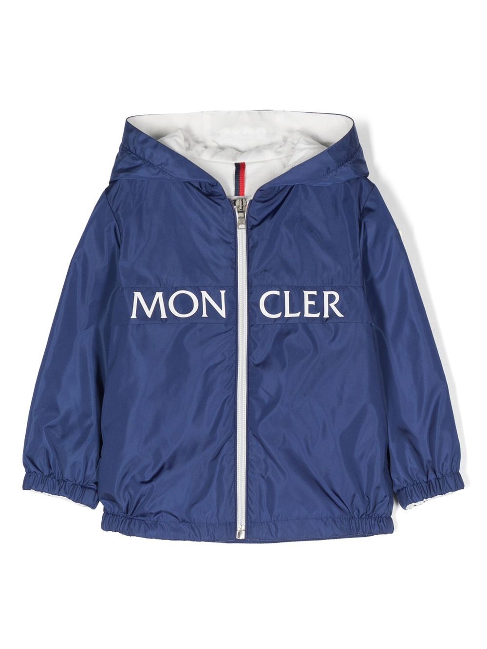 

Moncler Enfant logo-print hooded rain jacket - Blue