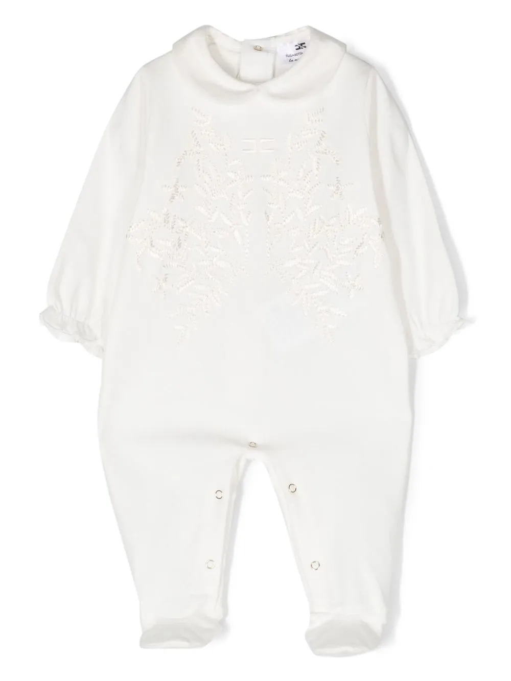 

Elisabetta Franchi La Mia Bambina embroidered-monogram babygrow - White