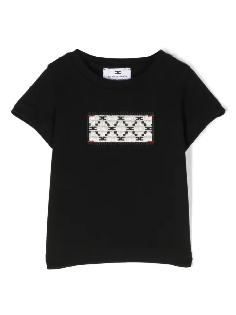 Elisabetta Franchi La Mia Bambina - embroidered monogram T-shirt