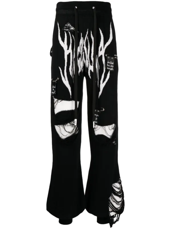 Haculla ダメージ トラックパンツ | ブラック | FARFETCH JP