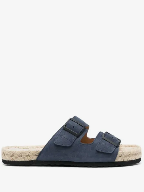 Manebi buckle-strap suede espadrille sandals