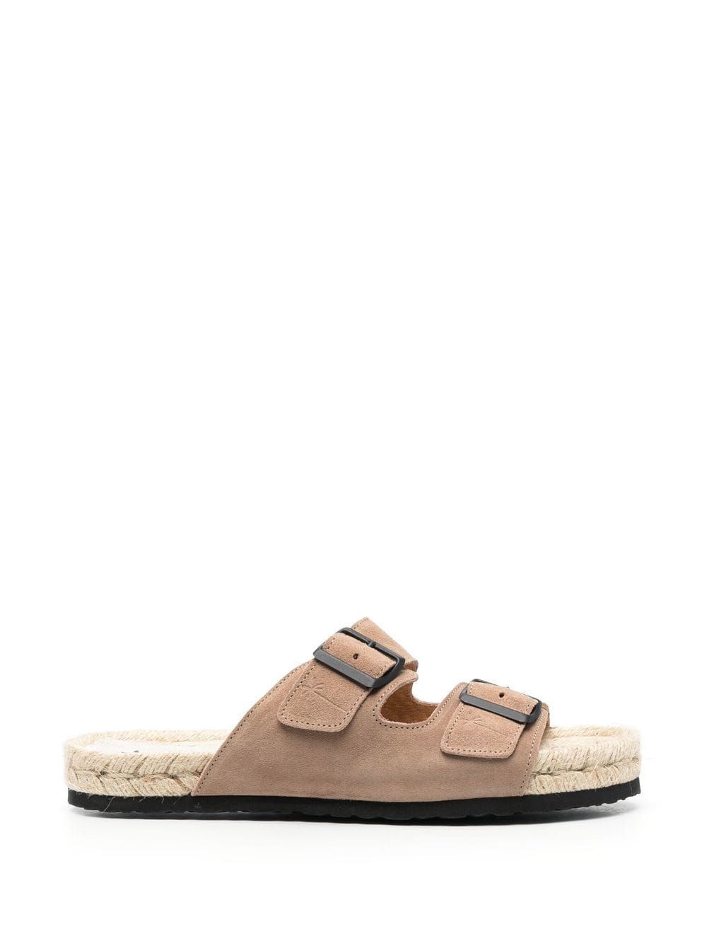 Shop Manebi Buckled Espadrille Sandals In Braun