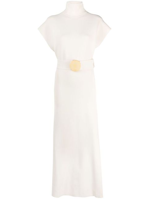 Gucci belted roll-neck knitted dress