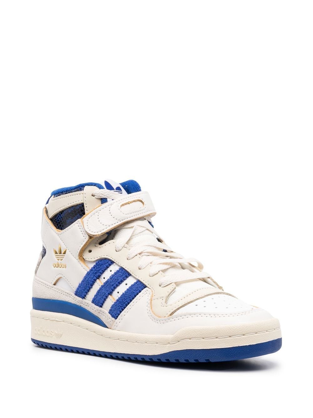 Shop Adidas Originals Logo Embellished Hi-top Sneakers In Blue