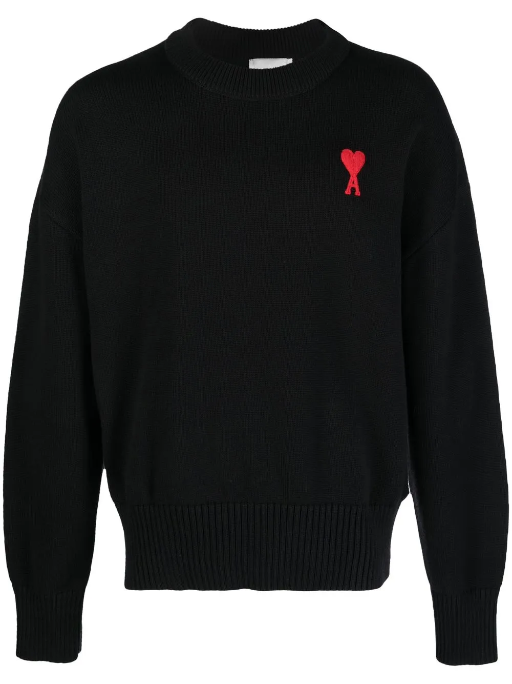 Ami Alexandre Mattiussi Ami Red Adc Sweater In Black
