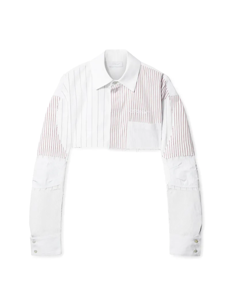 Camicia cropped Motorcycle con logo