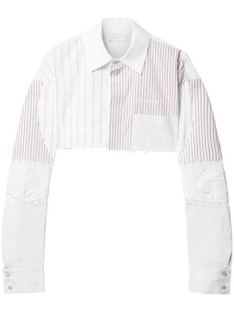 Off-White striped cropped cotton shirt Women